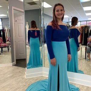 Blue two tone Prom dress
